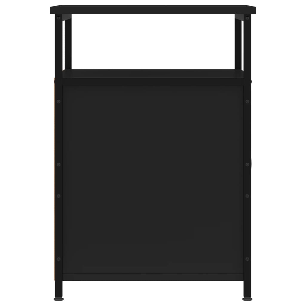 Κομοδίνο Μαύρο 40 x 42 x 60 εκ. από Επεξεργασμένο Ξύλο