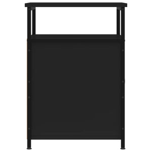 Κομοδίνο Μαύρο 40 x 42 x 60 εκ. από Επεξεργασμένο Ξύλο