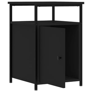 Κομοδίνα 2 τεμ. Μαύρα 40 x 42 x 60 εκ. από Επεξεργασμένο Ξύλο