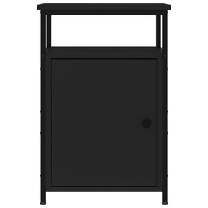 Κομοδίνα 2 τεμ. Μαύρα 40 x 42 x 60 εκ. από Επεξεργασμένο Ξύλο