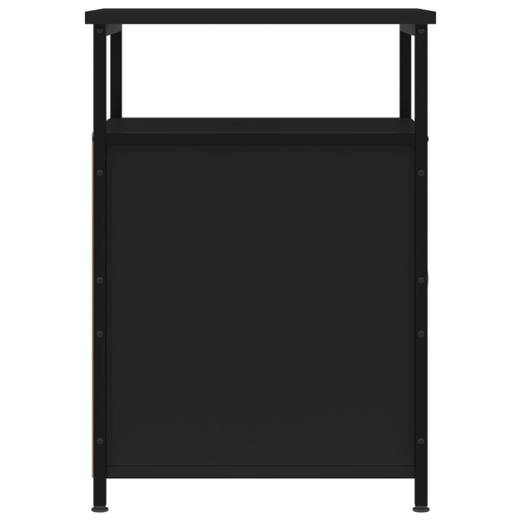 Κομοδίνα 2 τεμ. Μαύρα 40 x 42 x 60 εκ. από Επεξεργασμένο Ξύλο