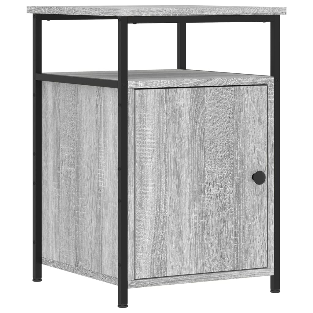Κομοδίνα 2 τεμ. Γκρι Sonoma 40x42x60εκ. από Επεξεργασμένο Ξύλο - Pakobazaar