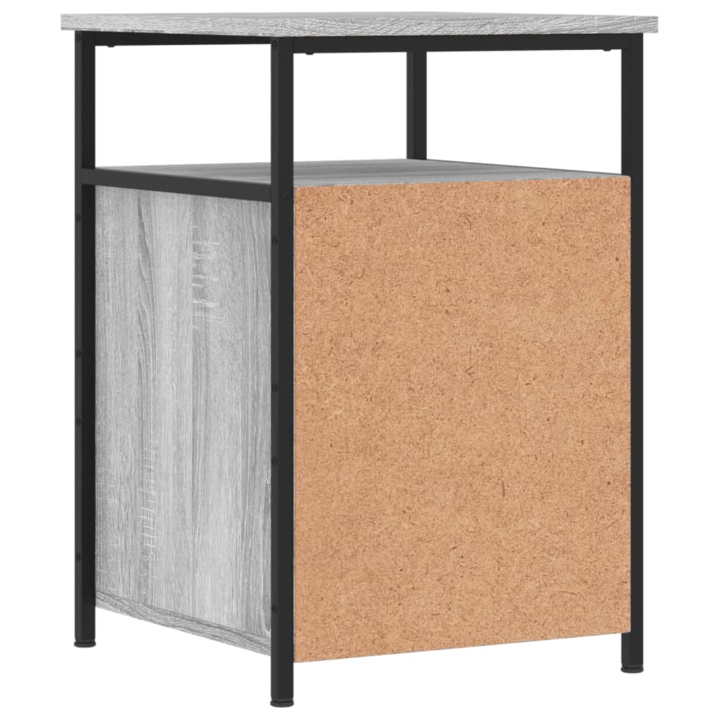 Κομοδίνα 2 τεμ. Γκρι Sonoma 40x42x60εκ. από Επεξεργασμένο Ξύλο - Pakobazaar