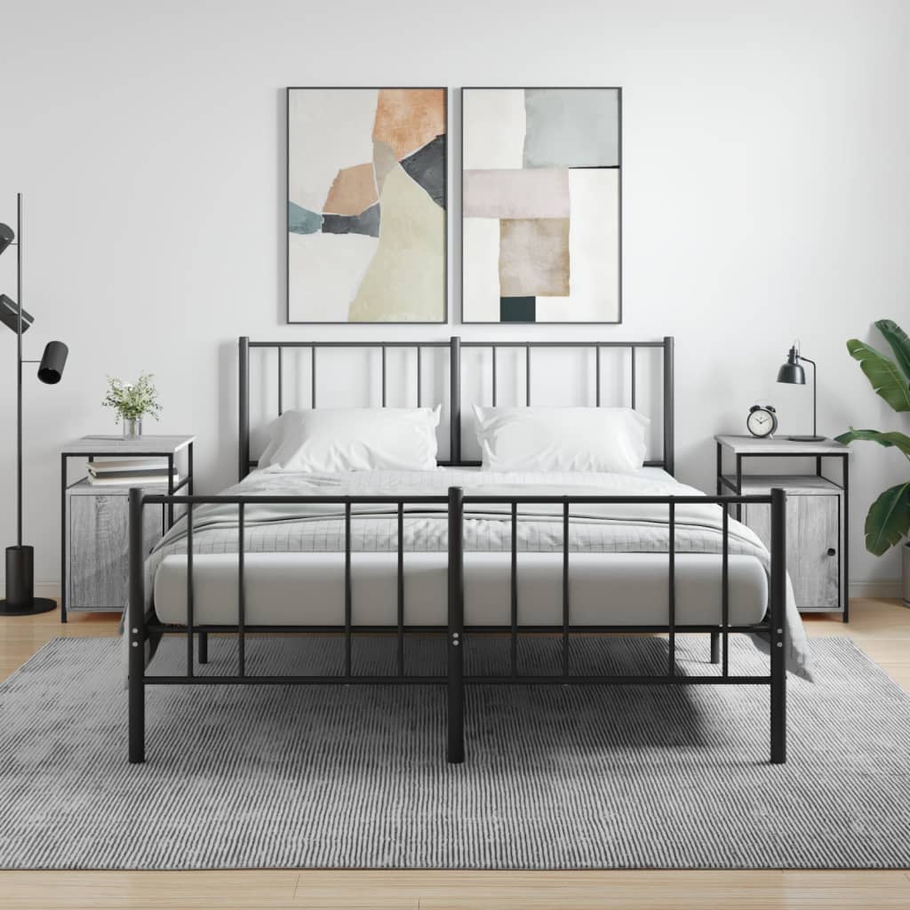 Κομοδίνα 2 τεμ. Γκρι Sonoma 40x42x60εκ. από Επεξεργασμένο Ξύλο - Pakobazaar