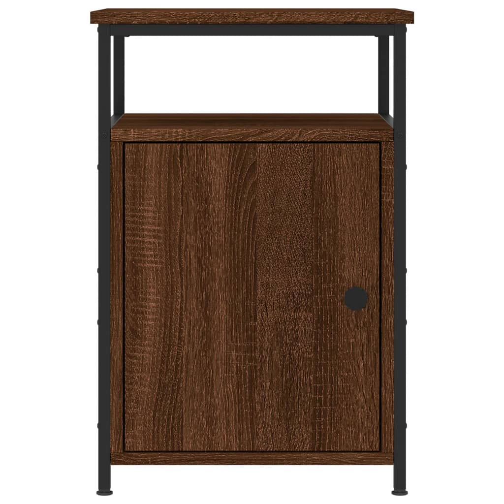 Κομοδίνο Καφέ Δρυ 40 x 42 x 60 εκ. από Επεξεργασμένο Ξύλο