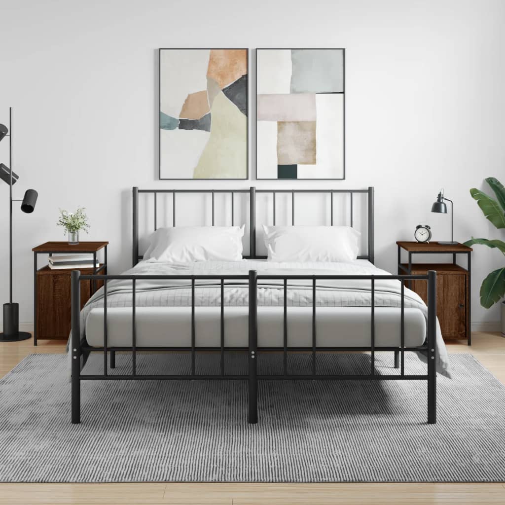 Κομοδίνα 2 τεμ. Καφέ Δρυ 40x42x60 εκ. από Επεξεργ. Ξύλο - Pakobazaar