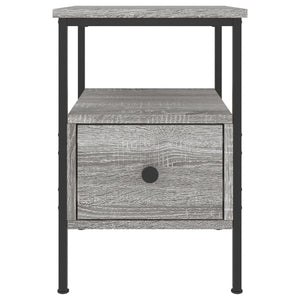 Κομοδίνο Γκρι Sonoma 34 x 36 x 50 εκ. από Επεξεργασμένο Ξύλο - Pakobazaar