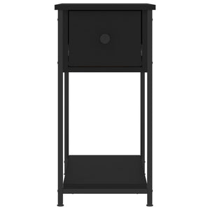 Κομοδίνο Μαύρο 30 x 60 x 60 εκ. από Επεξεργασμένο Ξύλο