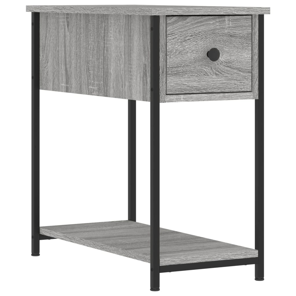 Κομοδίνο Γκρι Sonoma 30 x 60 x 60 εκ. από Επεξεργασμένο Ξύλο - Pakobazaar