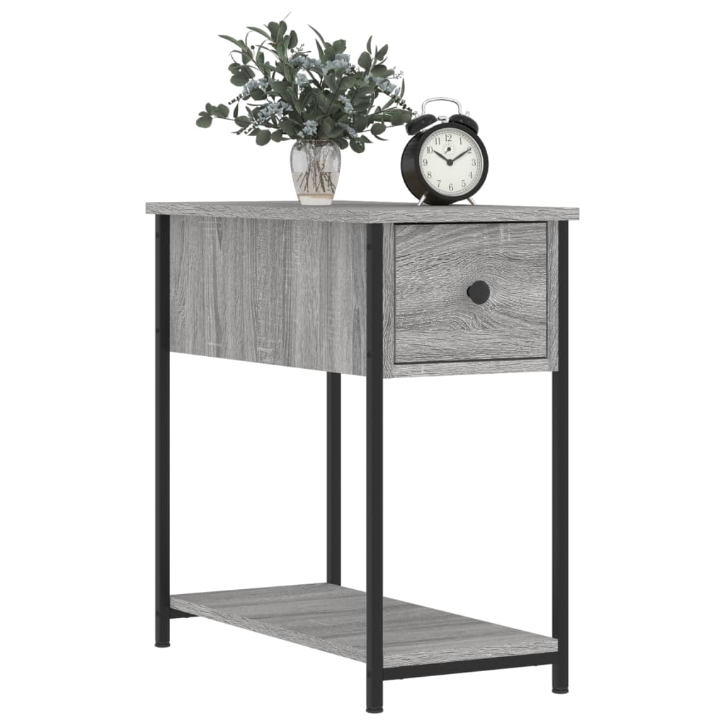 Κομοδίνο Γκρι Sonoma 30 x 60 x 60 εκ. από Επεξεργασμένο Ξύλο - Pakobazaar