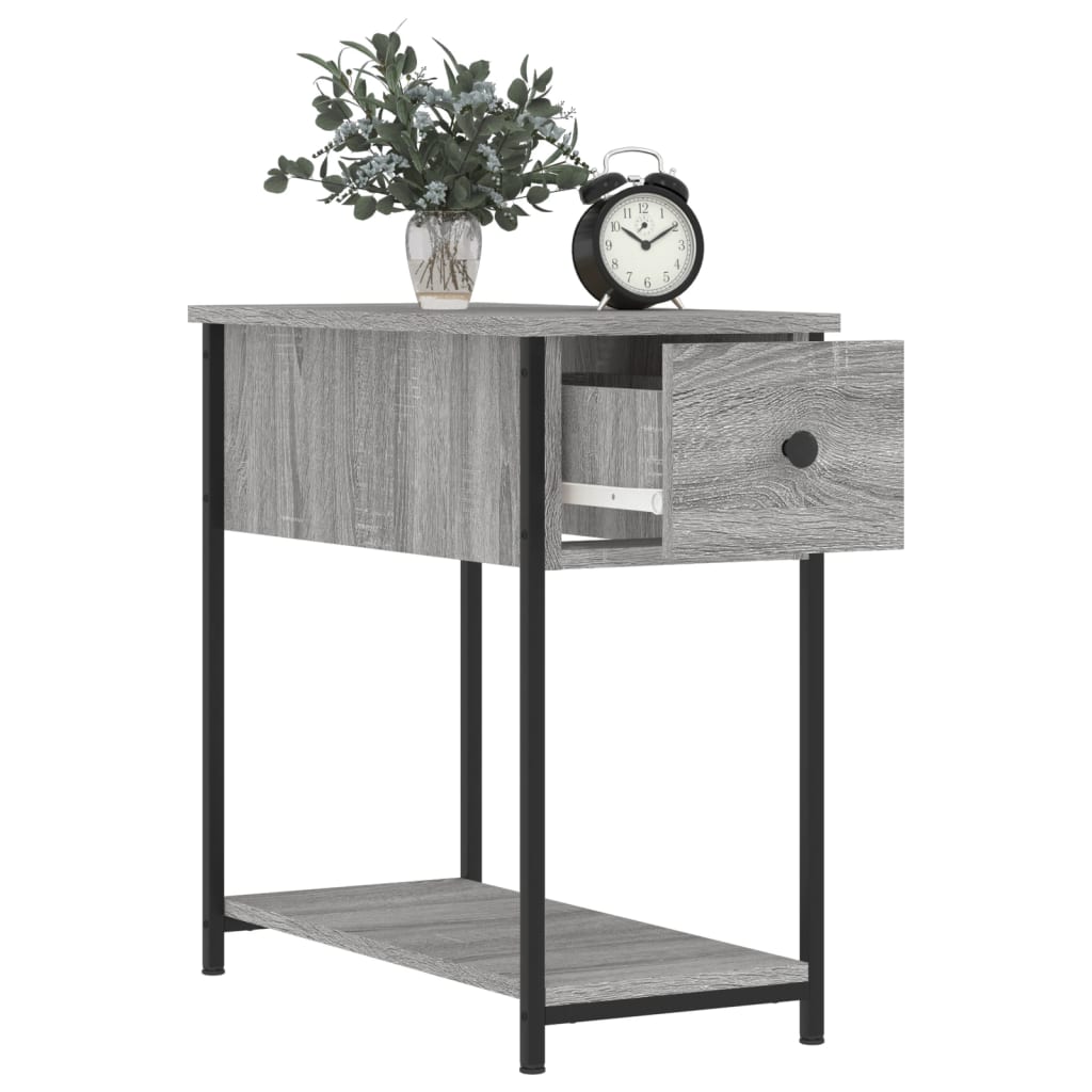 Κομοδίνο Γκρι Sonoma 30 x 60 x 60 εκ. από Επεξεργασμένο Ξύλο - Pakobazaar