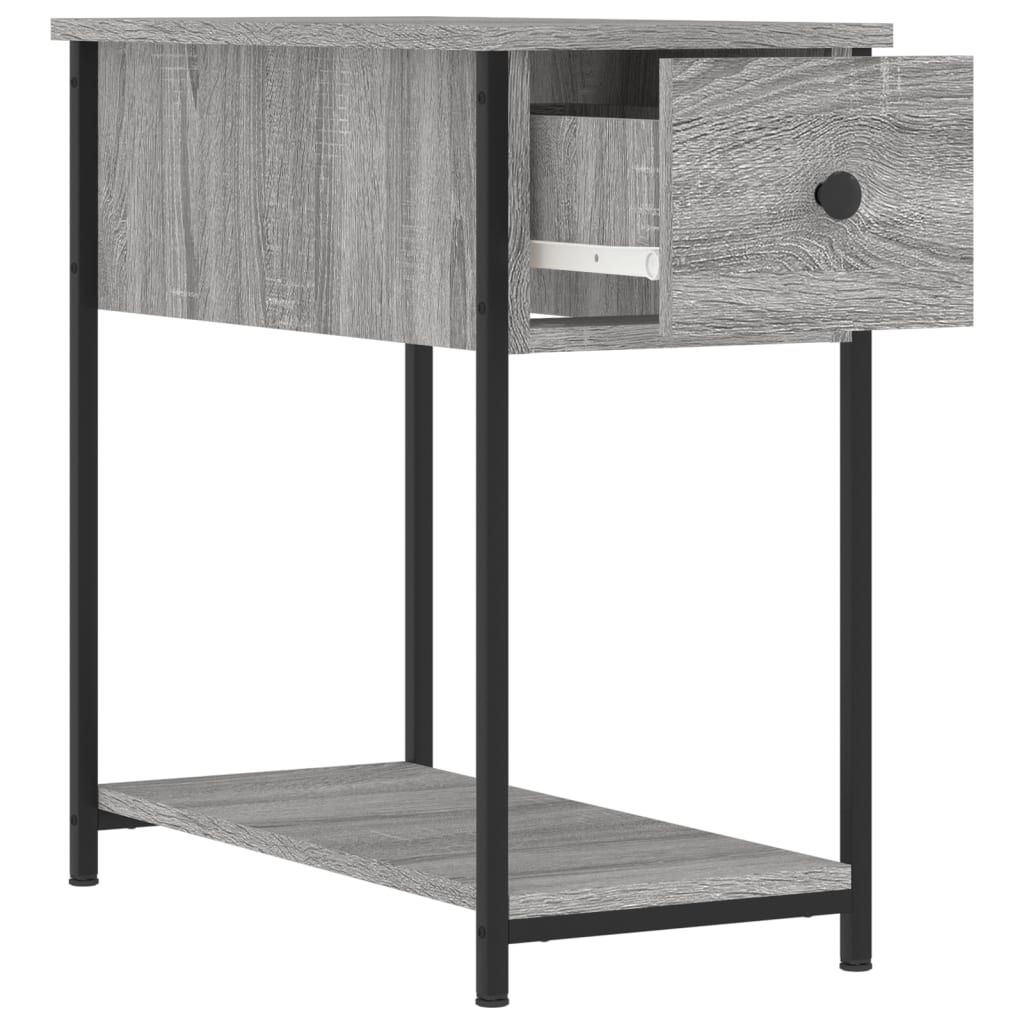 Κομοδίνο Γκρι Sonoma 30 x 60 x 60 εκ. από Επεξεργασμένο Ξύλο - Pakobazaar