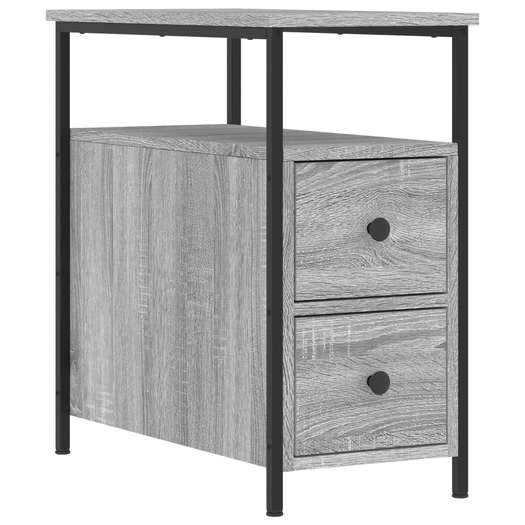 Κομοδίνα 2 τεμ. Γκρι Sonoma 30 x 60 x 60 εκ. από Επεξεργ. Ξύλο