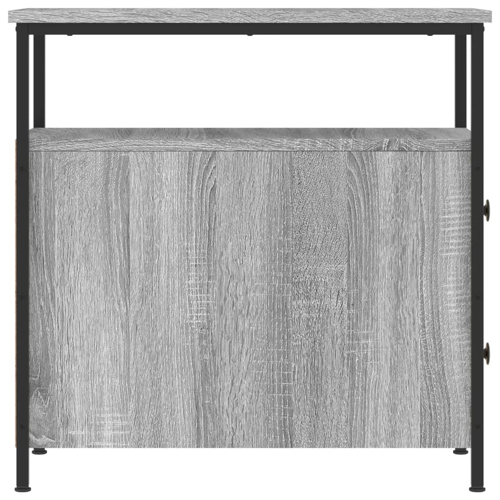 Κομοδίνα 2 τεμ. Γκρι Sonoma 30 x 60 x 60 εκ. από Επεξεργ. Ξύλο