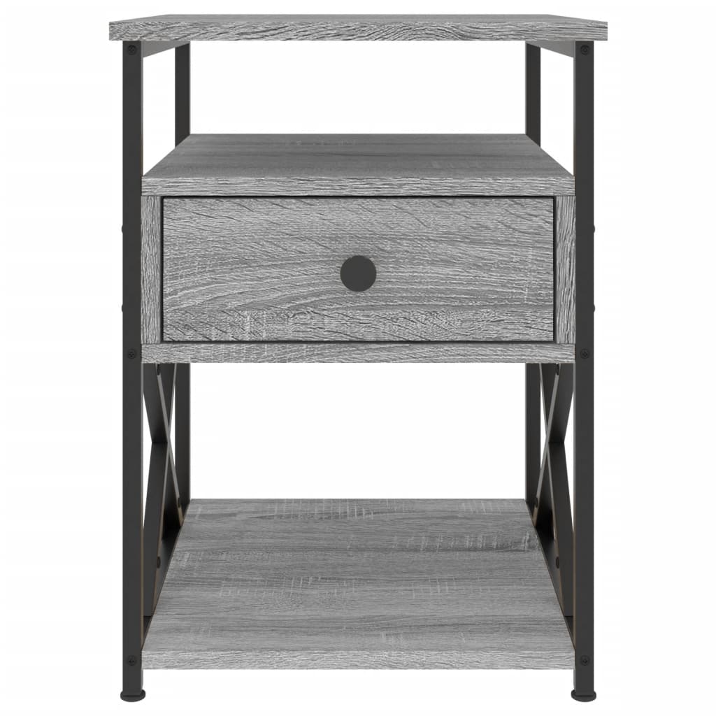 Κομοδίνο Γκρι Sonoma 40 x 42 x 55 εκ. από Επεξεργασμένο Ξύλο - Pakobazaar