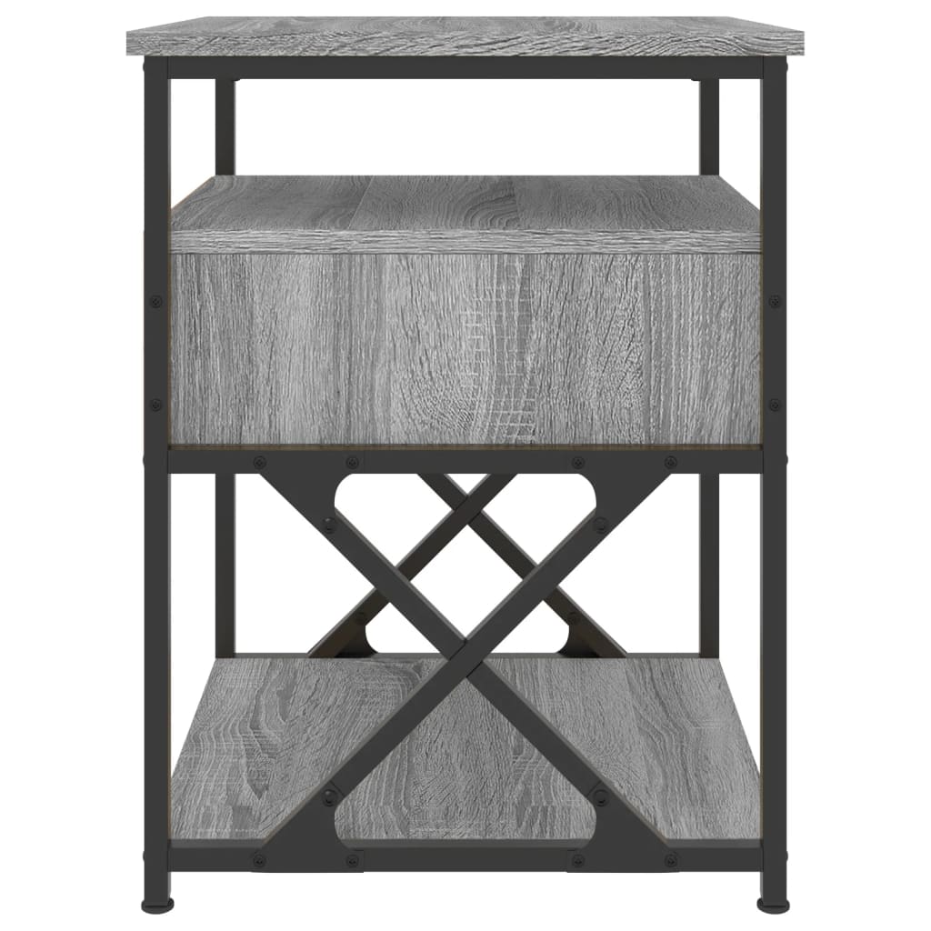 Κομοδίνο Γκρι Sonoma 40 x 42 x 55 εκ. από Επεξεργασμένο Ξύλο - Pakobazaar