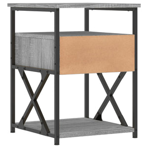 Κομοδίνο Γκρι Sonoma 40 x 42 x 55 εκ. από Επεξεργασμένο Ξύλο - Pakobazaar