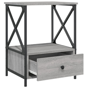 Κομοδίνο Γκρι Sonoma 50 x 41 x 65 εκ. από Επεξεργασμένο Ξύλο