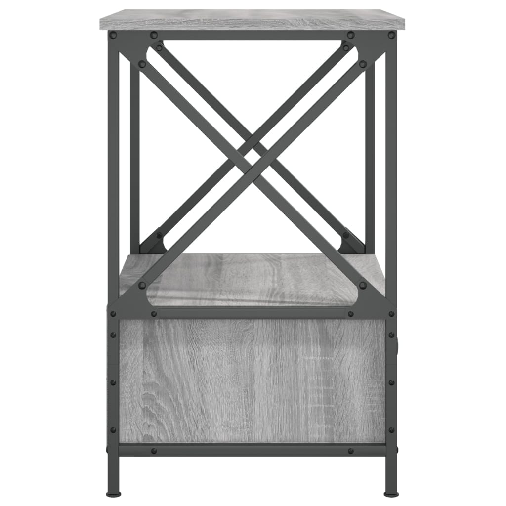 Κομοδίνο Γκρι Sonoma 50 x 41 x 65 εκ. από Επεξεργασμένο Ξύλο
