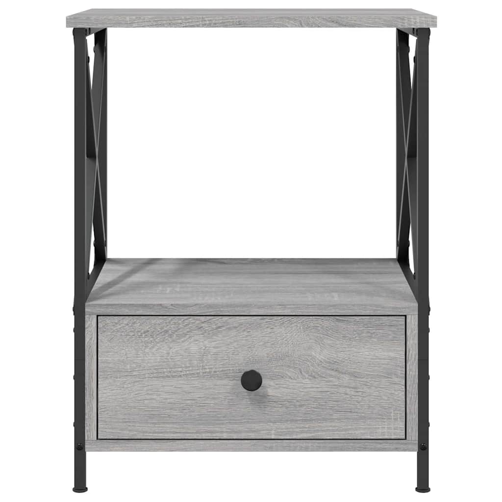 Κομοδίνα 2 τεμ Γκρι Sonoma 50x41x65 εκ. από Επεξεργασμένο Ξύλο