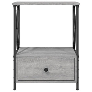 Κομοδίνα 2 τεμ Γκρι Sonoma 50x41x65 εκ. από Επεξεργασμένο Ξύλο