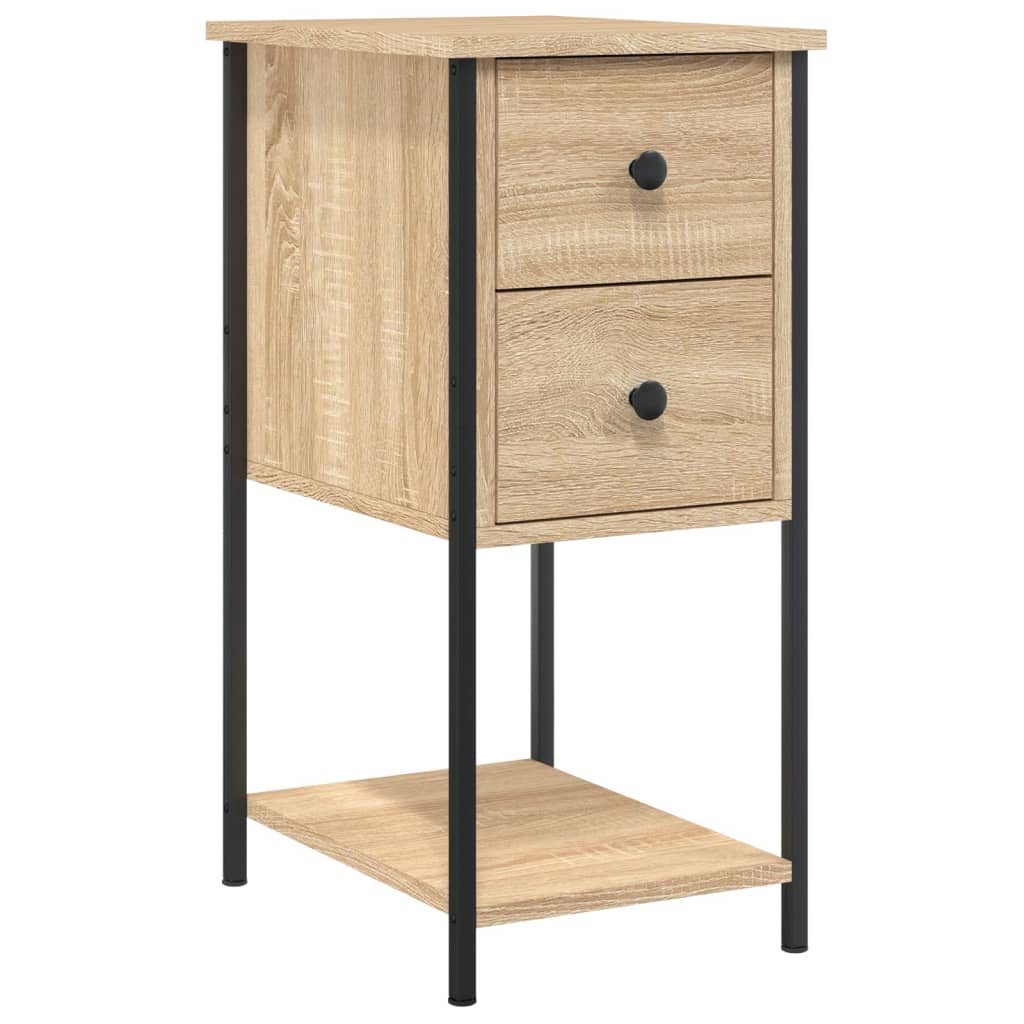 Κομοδίνα 2 Τεμ. Sonoma Δρυς 32x42x70 εκ. από Επεξεργασμένο Ξύλο