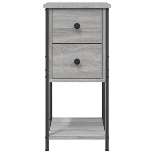 Κομοδίνα 2 τεμ. Γκρι Sonoma 32x42x70 εκ. από Επεξεργασμένο Ξύλο