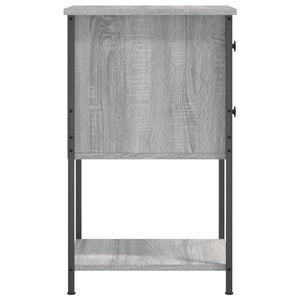 Κομοδίνα 2 τεμ. Γκρι Sonoma 32x42x70 εκ. από Επεξεργασμένο Ξύλο