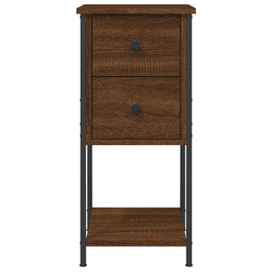 Κομοδίνα 2 Τεμ. Καφέ Δρυς 32x42x70 εκ. Επεξεργασμένο Ξύλο - Pakobazaar