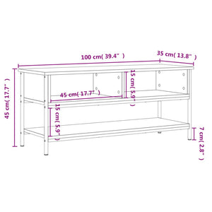 Έπιπλο Τηλεόρασης Γκρι Sonoma 100x35x45 εκ. από Επεξεργ. Ξύλο - Pakobazaar