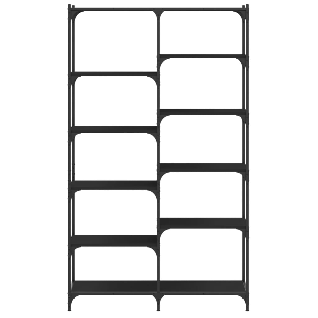 Βιβλιοθήκη Μαύρη 100x32x170 εκ. Επεξεργασμένο Ξύλο / Σίδηρος