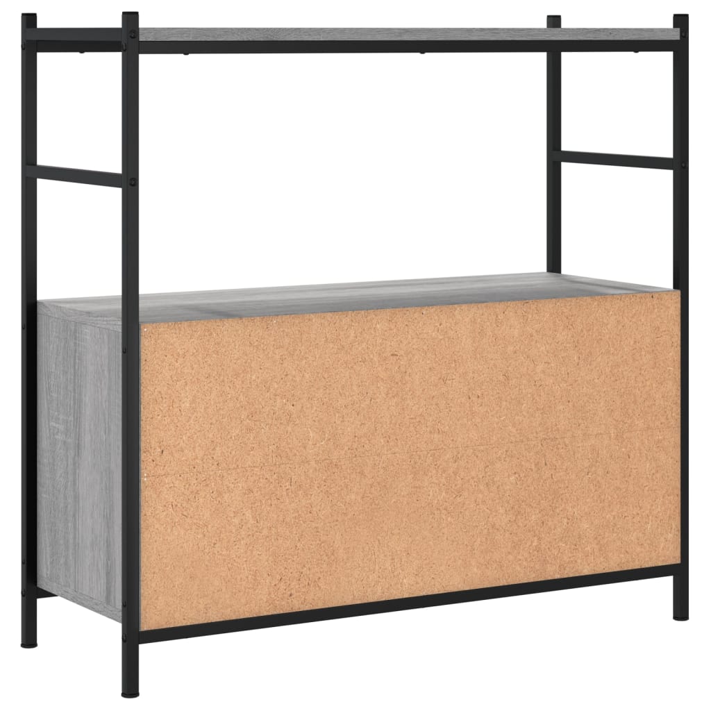 Βιβλιοθήκη Γκρι Sonoma 80x30x78,5 εκ. από Επεξεργασμένο Ξύλο