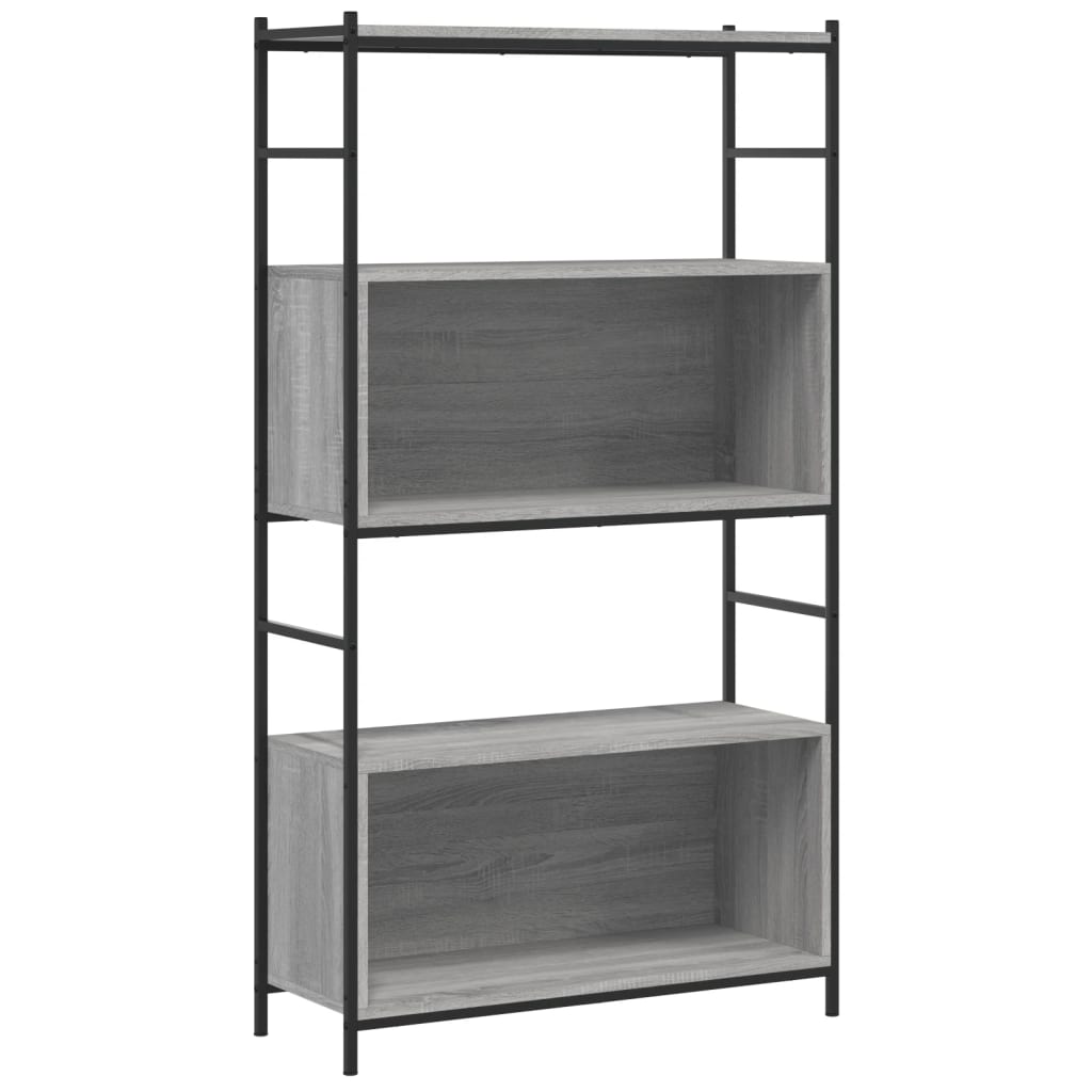 Βιβλιοθήκη Γκρι Sonoma 80x30x145,5 εκ. από Επεξεργασμένο Ξύλο