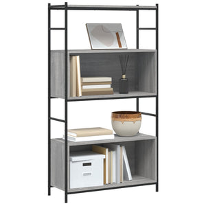 Βιβλιοθήκη Γκρι Sonoma 80x30x145,5 εκ. από Επεξεργασμένο Ξύλο