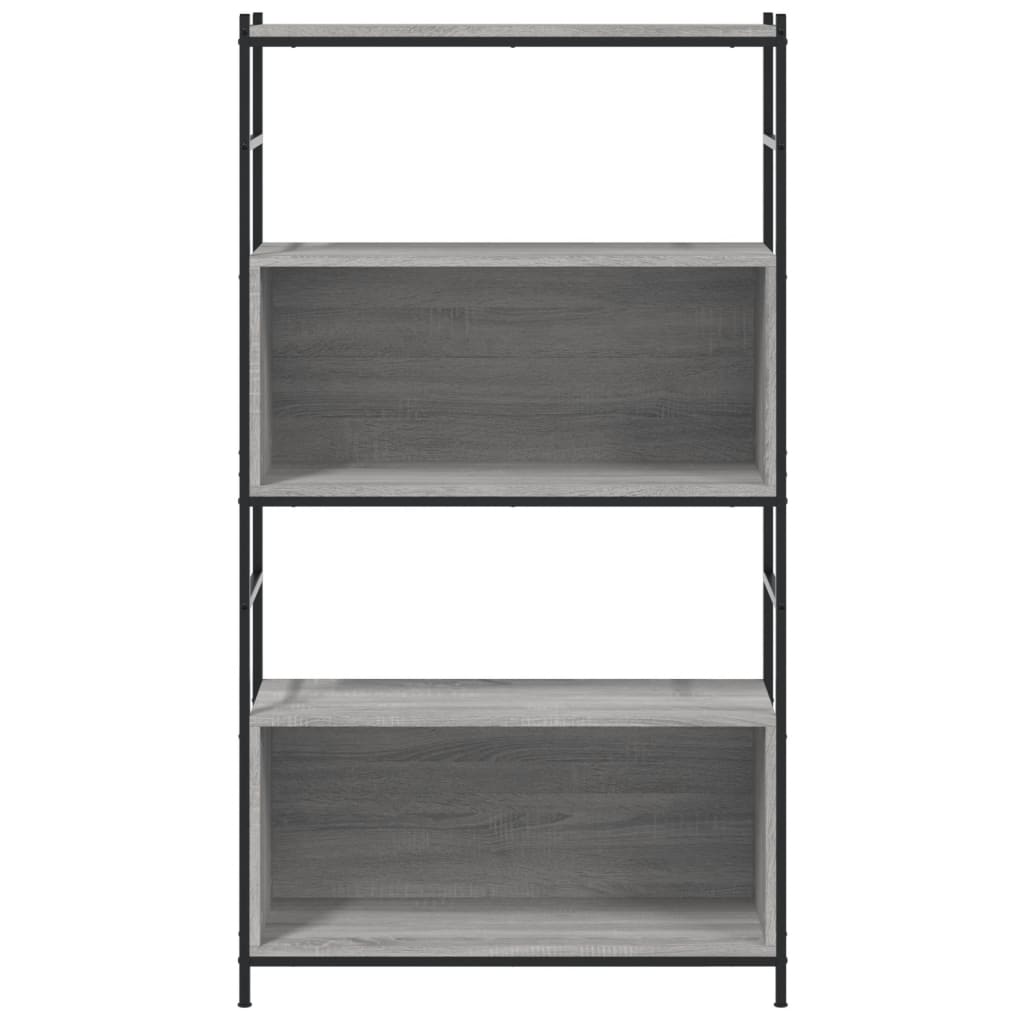 Βιβλιοθήκη Γκρι Sonoma 80x30x145,5 εκ. από Επεξεργασμένο Ξύλο