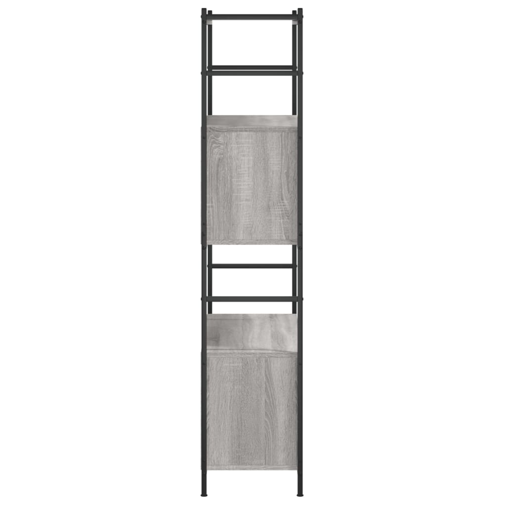 Βιβλιοθήκη Γκρι Sonoma 80x30x145,5 εκ. από Επεξεργασμένο Ξύλο