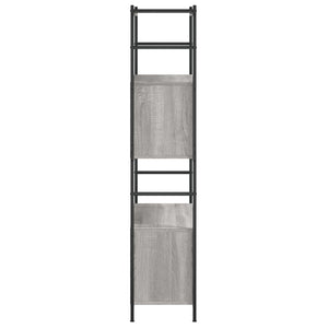Βιβλιοθήκη Γκρι Sonoma 80x30x145,5 εκ. από Επεξεργασμένο Ξύλο