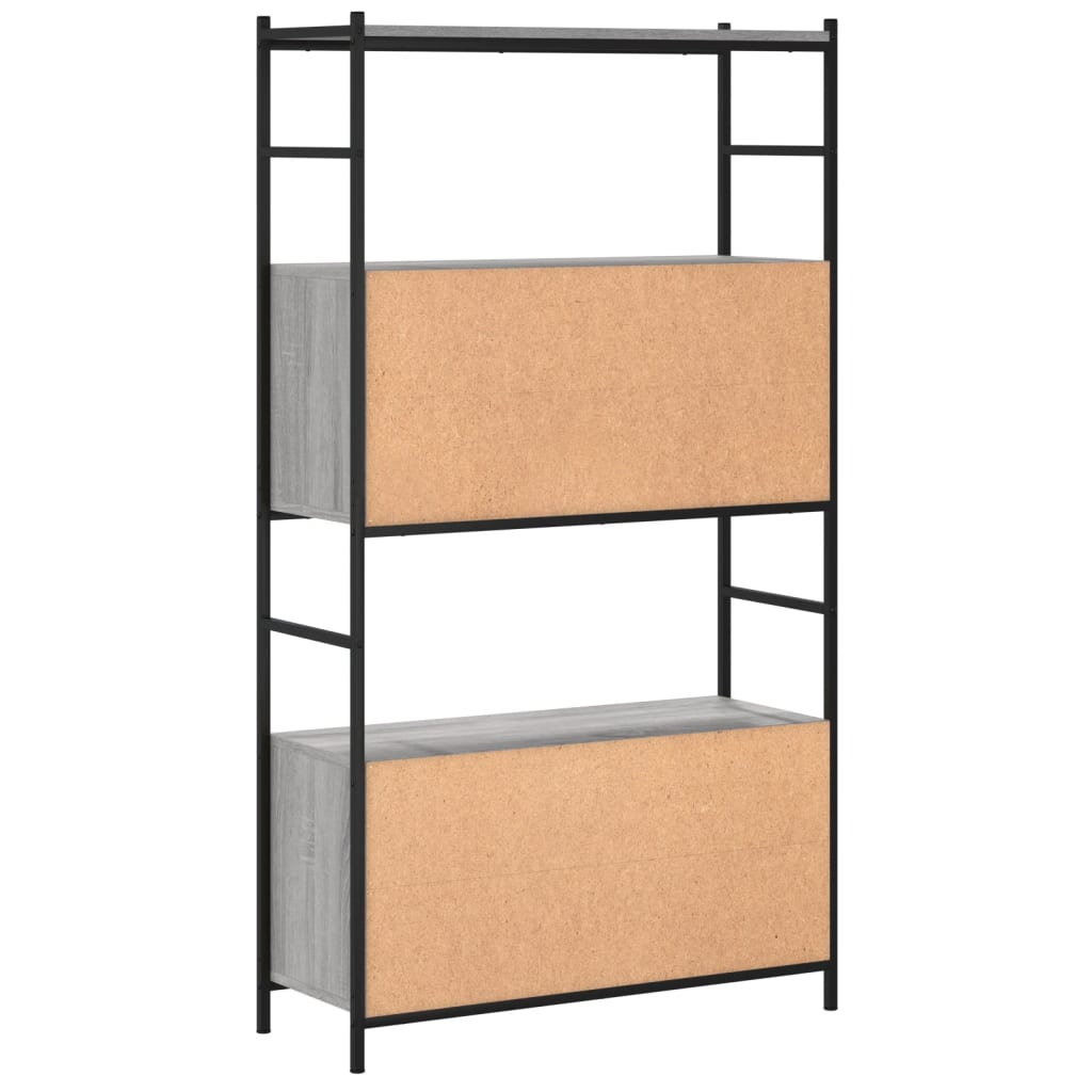 Βιβλιοθήκη Γκρι Sonoma 80x30x145,5 εκ. από Επεξεργασμένο Ξύλο