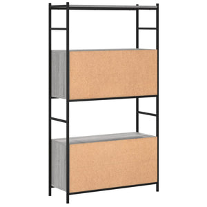 Βιβλιοθήκη Γκρι Sonoma 80x30x145,5 εκ. από Επεξεργασμένο Ξύλο