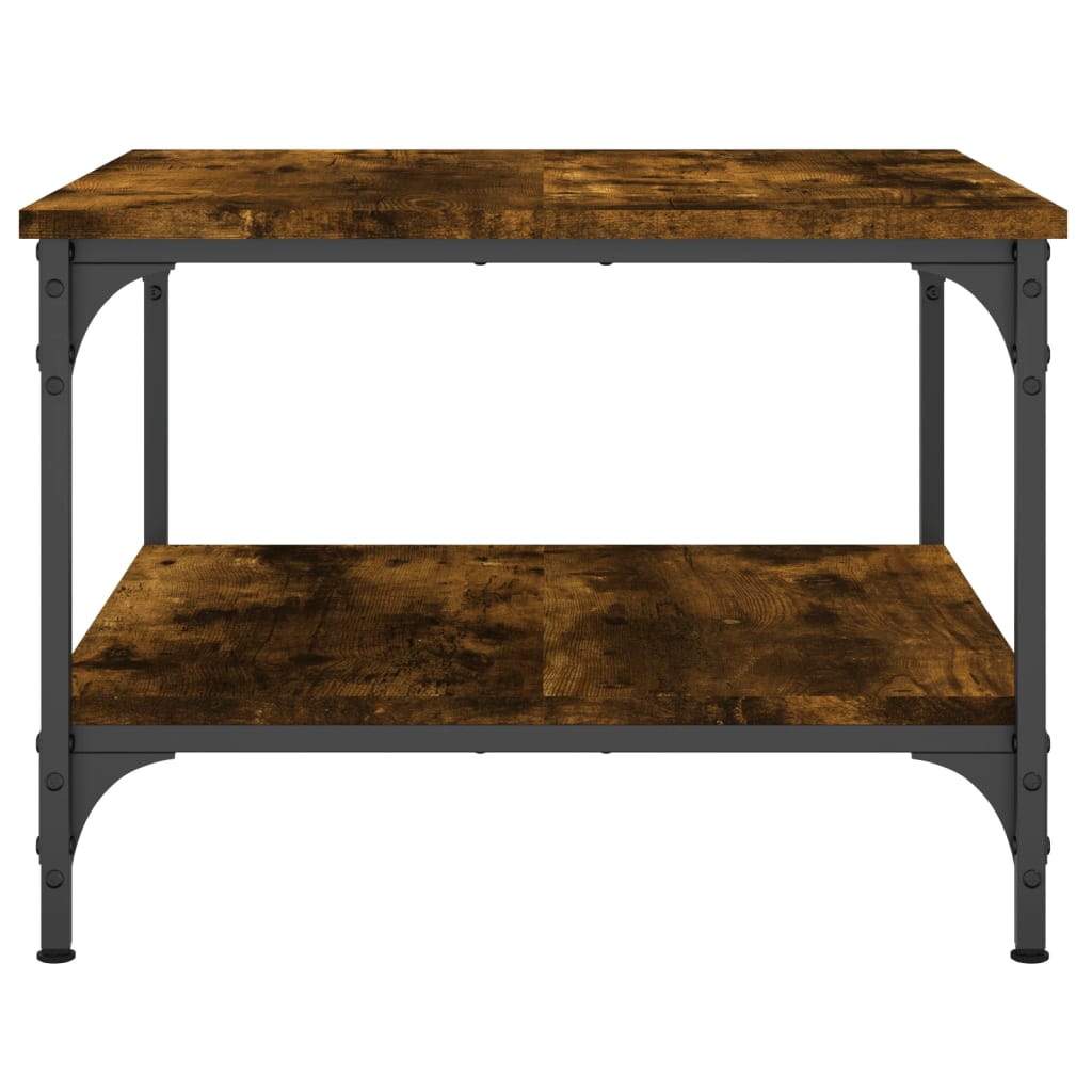 Τραπεζάκι Σαλονιού Καπνιστή Δρυς 55 x 55 x 40 εκ. Επεξεργ. Ξύλο - Pakobazaar