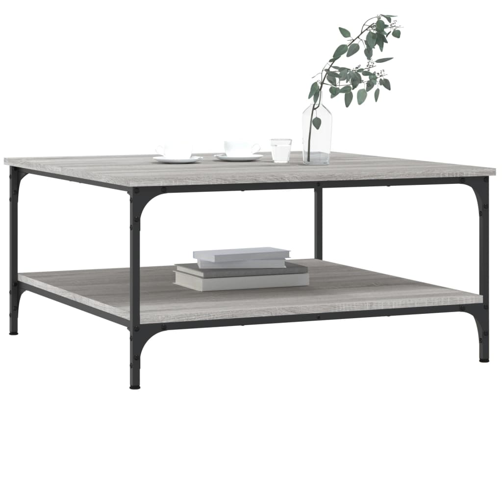 Τραπεζάκι Σαλονιού Γκρι Sonoma 80x80x40 εκ. Επεξεργασμένο Ξύλο