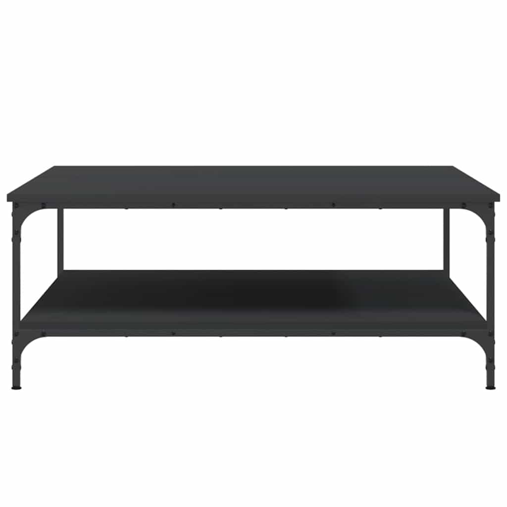 Τραπεζάκι Σαλονιού Μαύρο 100x100x40 εκ. από Επεξεργασμένο Ξύλο - Pakobazaar