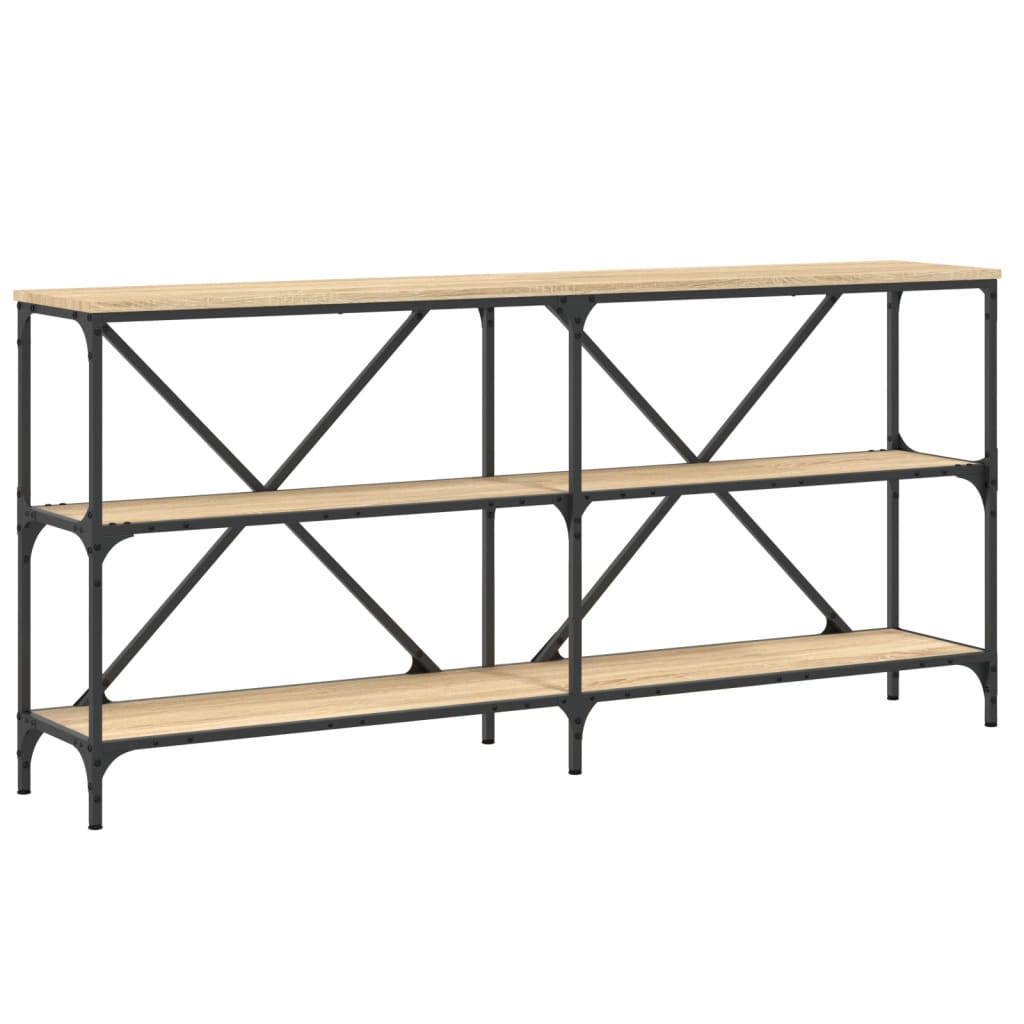 Τραπέζι Κονσόλα Sonoma Δρυς 160x30x75 εκ. Επεξ. Ξύλο/Σίδηρος - Pakobazaar