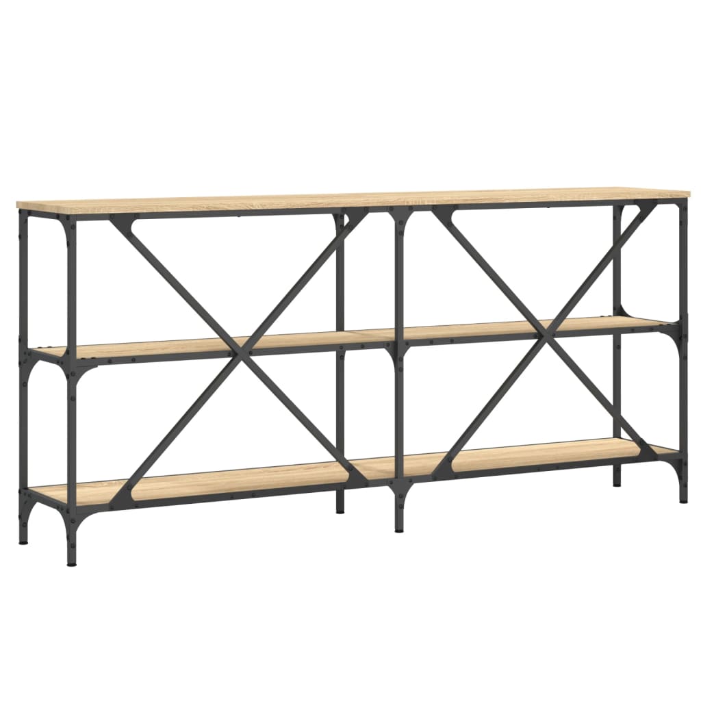 Τραπέζι Κονσόλα Sonoma Δρυς 160x30x75 εκ. Επεξ. Ξύλο/Σίδηρος - Pakobazaar