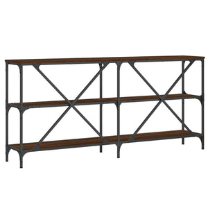 Τραπέζι Κονσόλα Καφέ Δρυς 160x30x75 εκ. Επεξ. Ξύλο/Σίδηρος