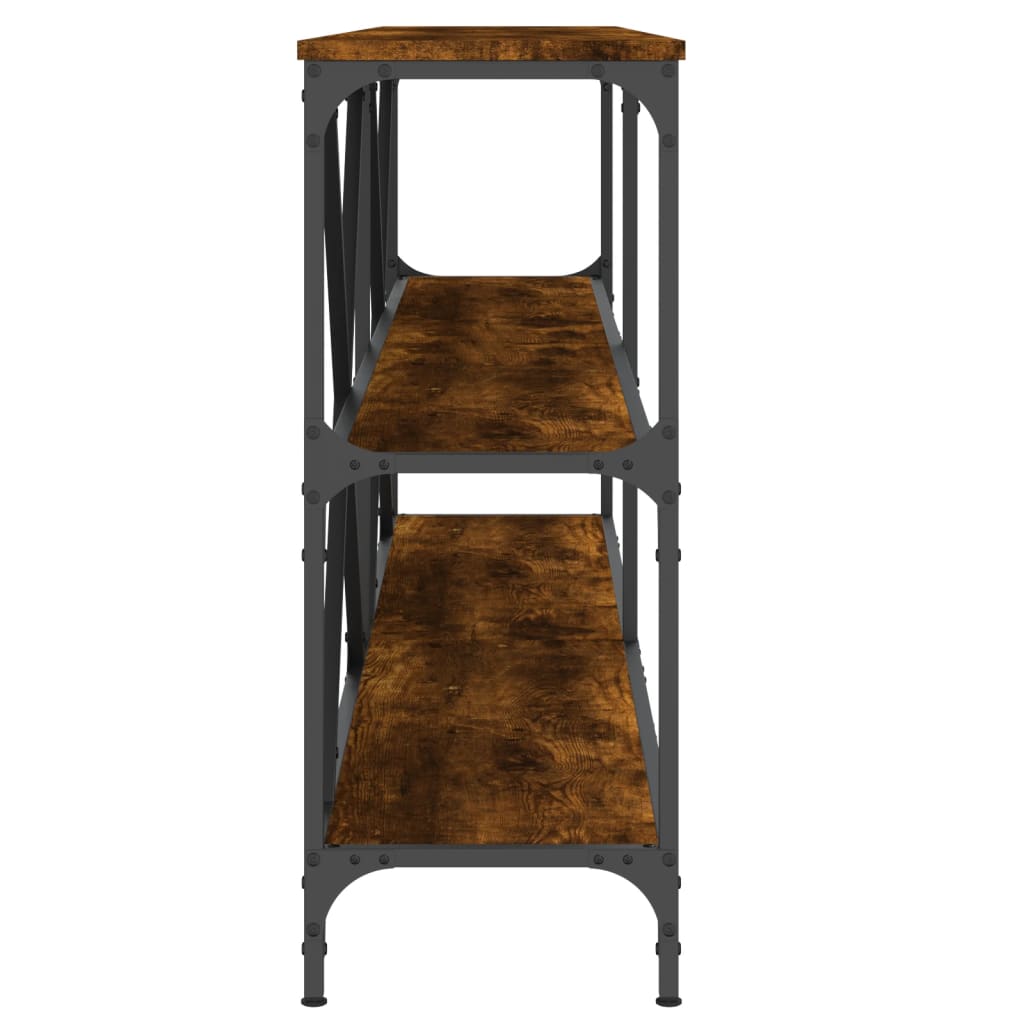 Τραπέζι Κονσόλα Καπνιστή Δρυς 180x30x75 εκ. Επεξ. Ξύλο/Σίδηρος - Pakobazaar