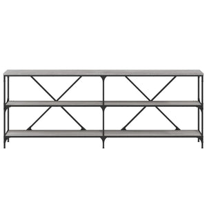 Τραπέζι Κονσόλα Γκρι Sonoma 200x30x75 εκ. Επεξ. Ξύλο + Σίδηρος