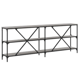 Τραπέζι Κονσόλα Γκρι Sonoma 200x30x75 εκ. Επεξ. Ξύλο + Σίδηρος