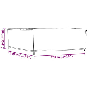 Κάλυμμα Επίπλων Κήπου Αδιάβροχο Μαύρο 260x260x90 εκ. 420D