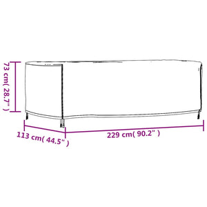 Κάλυμμα Επίπλων Κήπου Αδιάβροχο Μαύρο 229x113x73 εκ. 420D - Pakobazaar